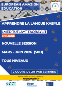 Apprendre la langue kabyle en ligne – Nouvelle session (mars–juin 2026)