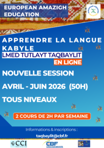 Apprenez le kabyle en ligne : nouvelle session avril – juin 2026