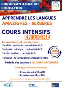 Sessions d’été : Cours intensifs de langues amazighes en ligne
