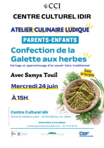 Atelier Parents-Enfants : Confection de la Galette aux Herbes au Centre Culturel Idir