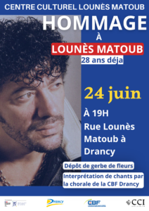 Hommage à Lounès Matoub : la CBF de Drancy perpétue sa mémoire