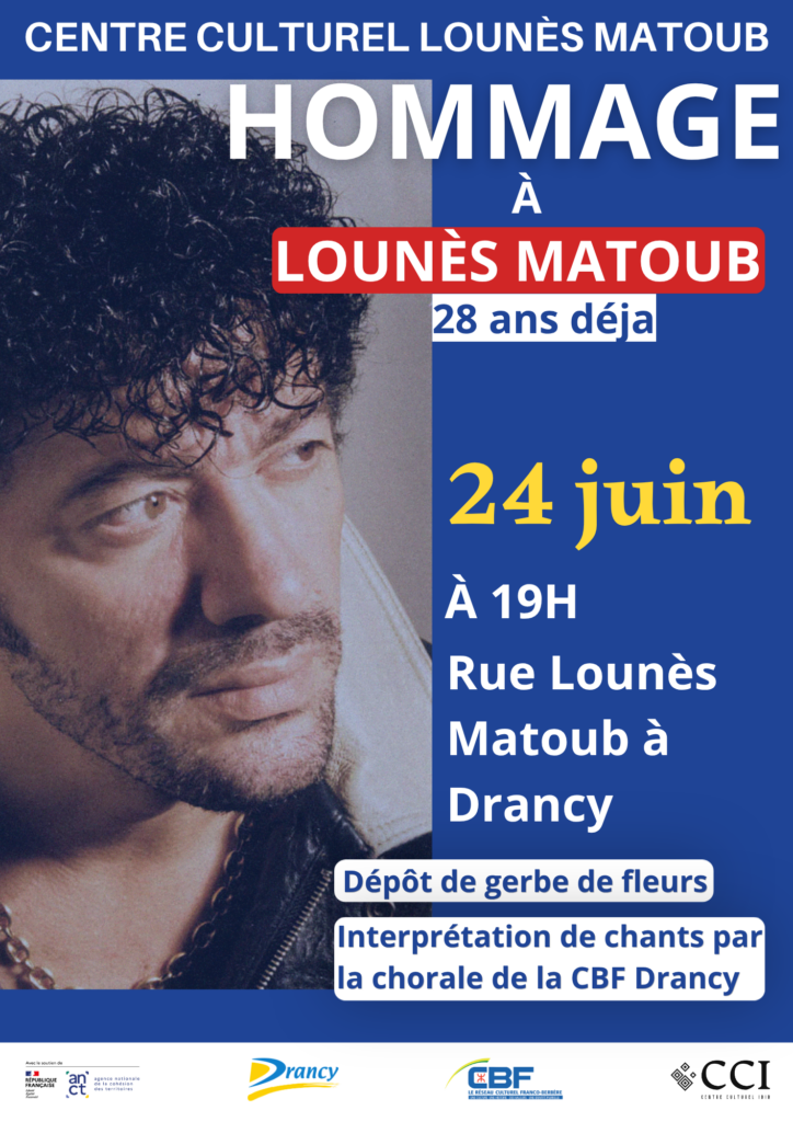 Hommage à Lounès Matoub : la CBF de Drancy perpétue sa mémoire