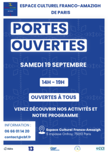Portes ouvertes à l’Espace Culturel Franco-Amazigh de Paris