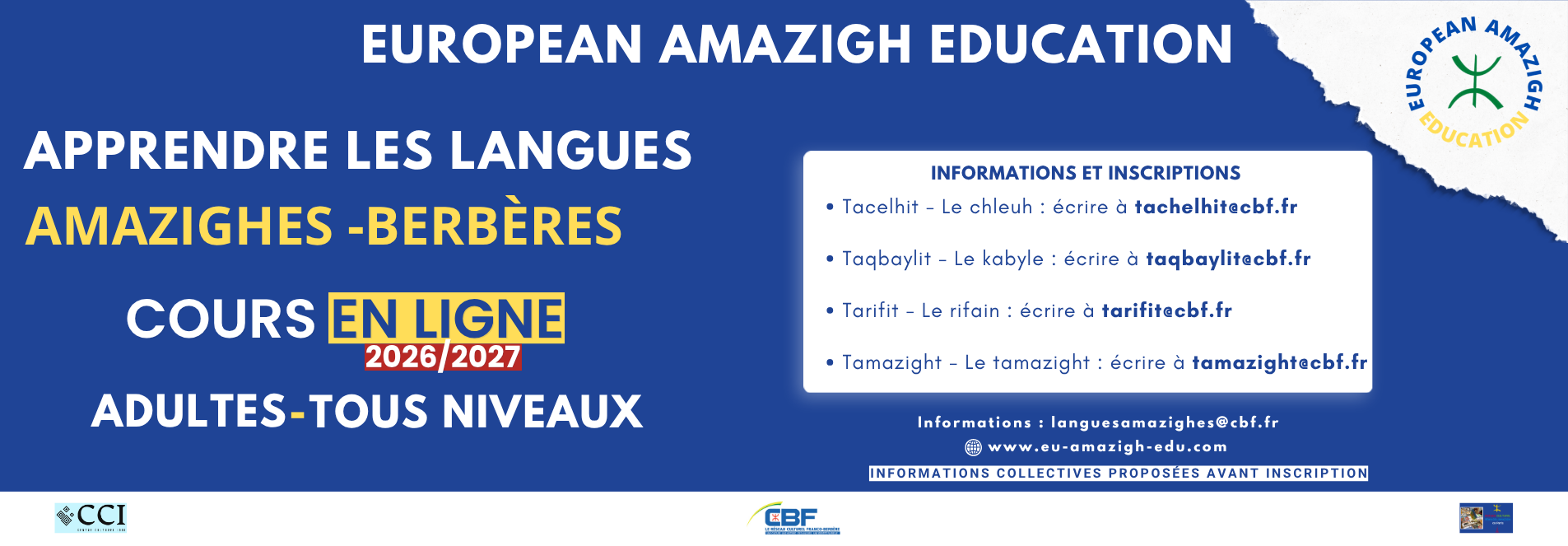 Cours de langues amazighes (berbères) en ligne 2026/2027 : les inscriptions sont ouvertes !