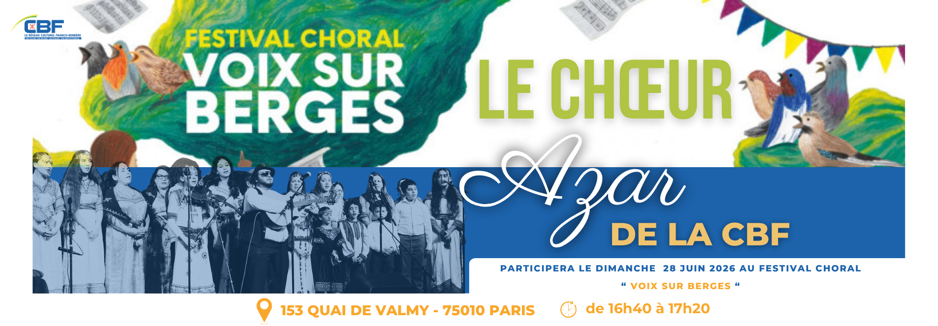 Le Chœur AZAR de la CBF au Festival Choral Voix sur Berges 2026
