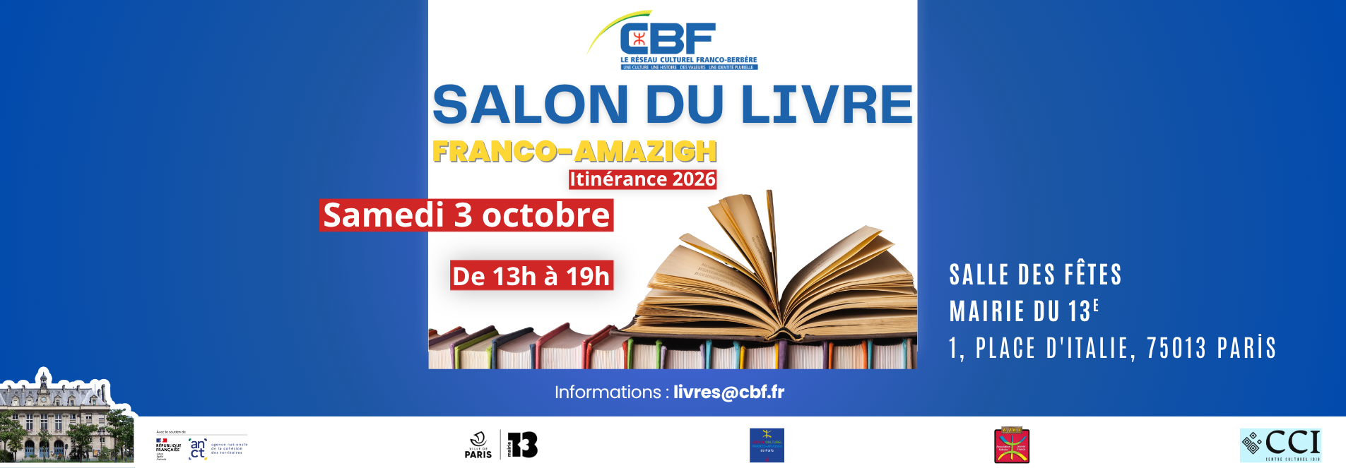 Une cinquantaine d’auteurs réunis pour un grand rendez-vous du salon du livre franco-amazigh à Paris le 3 octobre 2026