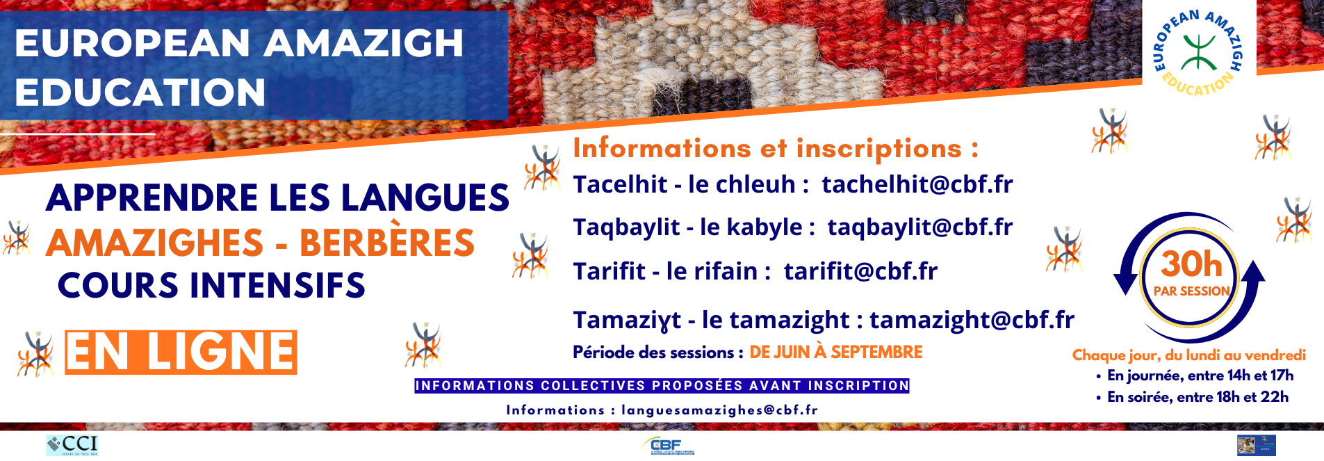 Sessions d’été : Cours intensifs de langues amazighes en ligne