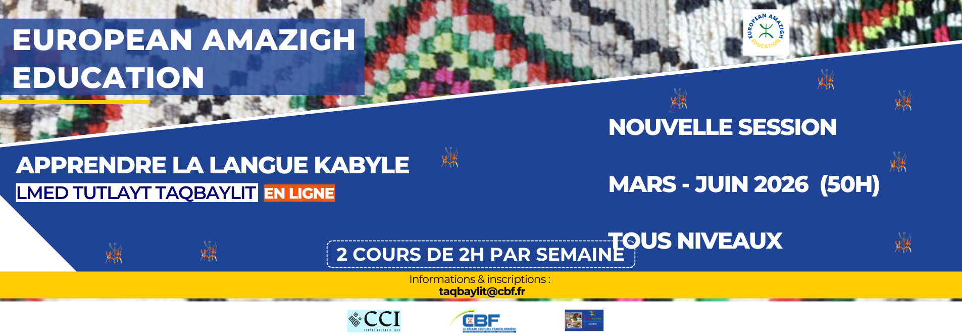 Apprendre la langue kabyle en ligne – Nouvelle session (mars–juin 2026)