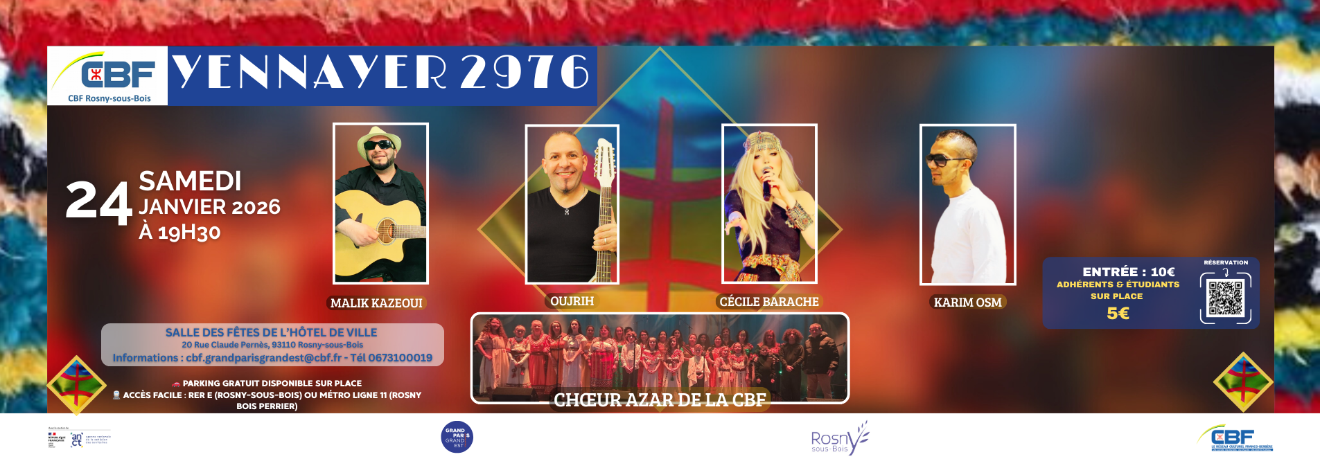 Yennayer 2976 célébré à Rosny-sous-Bois le samedi 24 janvier 2026