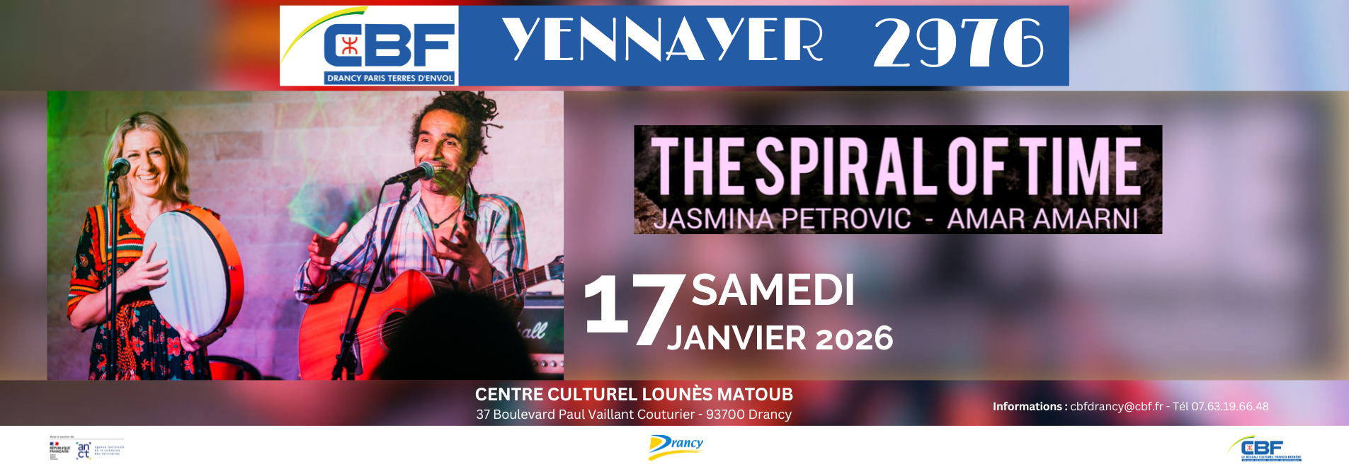 Yennayer 2976 à Drancy avec Amar AMARNI, le samedi 17 janvier 2026 À 19h