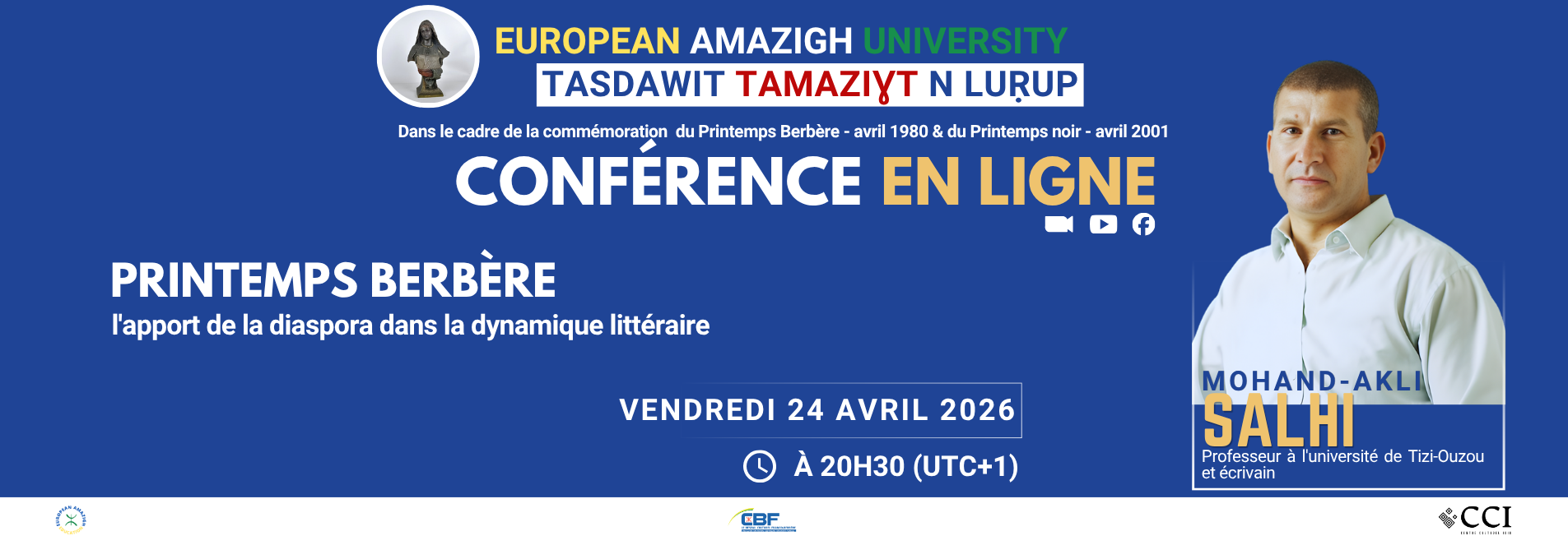 Conférence en ligne autour du Printemps berbère : l’apport de la diaspora dans la dynamique littéraire