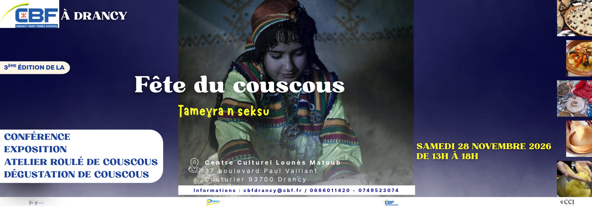 3e édition de la Fête du couscous - Tameɣra n seksu à Drancy