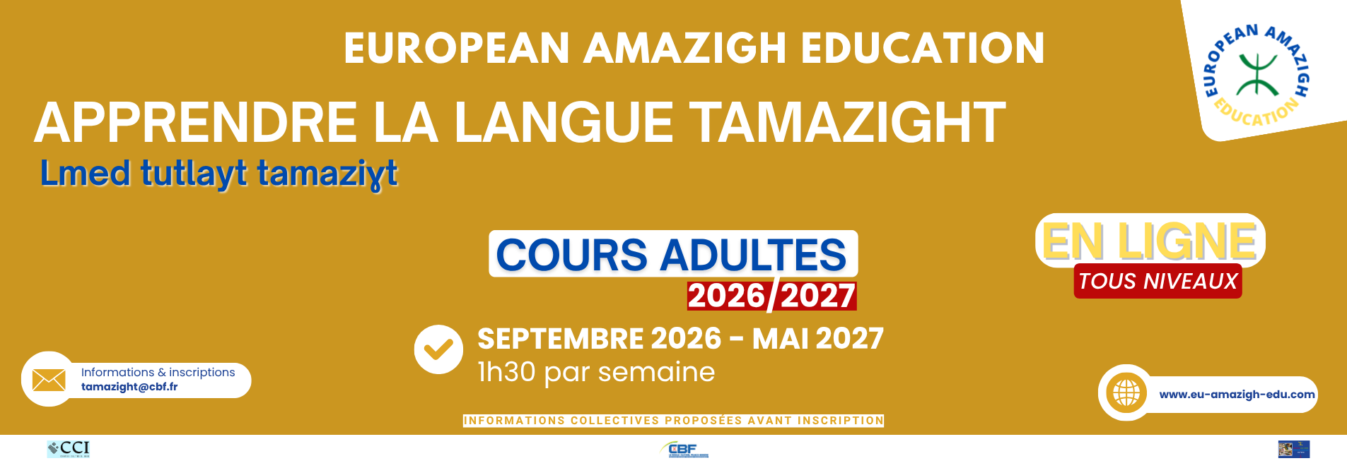 Cours de langue tamazight pour adultes : les inscriptions sont ouvertes !