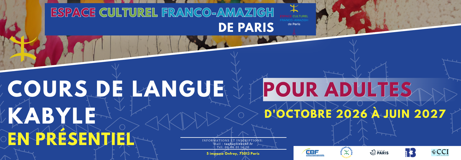 Ouverture des cours de langue kabyle à Paris 13e